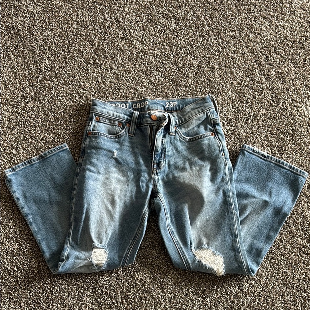 J. Crew Women's Blue Distressed Jeans